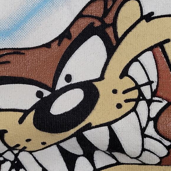 Vintage 1997 Tazmanian Devil Sweatshirt Womens XL 22x25 Black - Picture 10 of 13